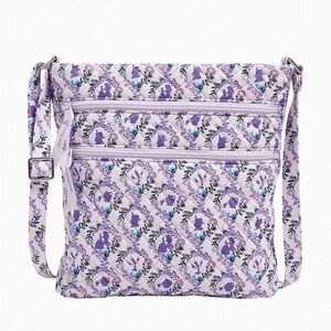 💜🦄🤩👸Vera Bradley x Disney Belle Triple Zip Hipster Crossbody Bag NWT
